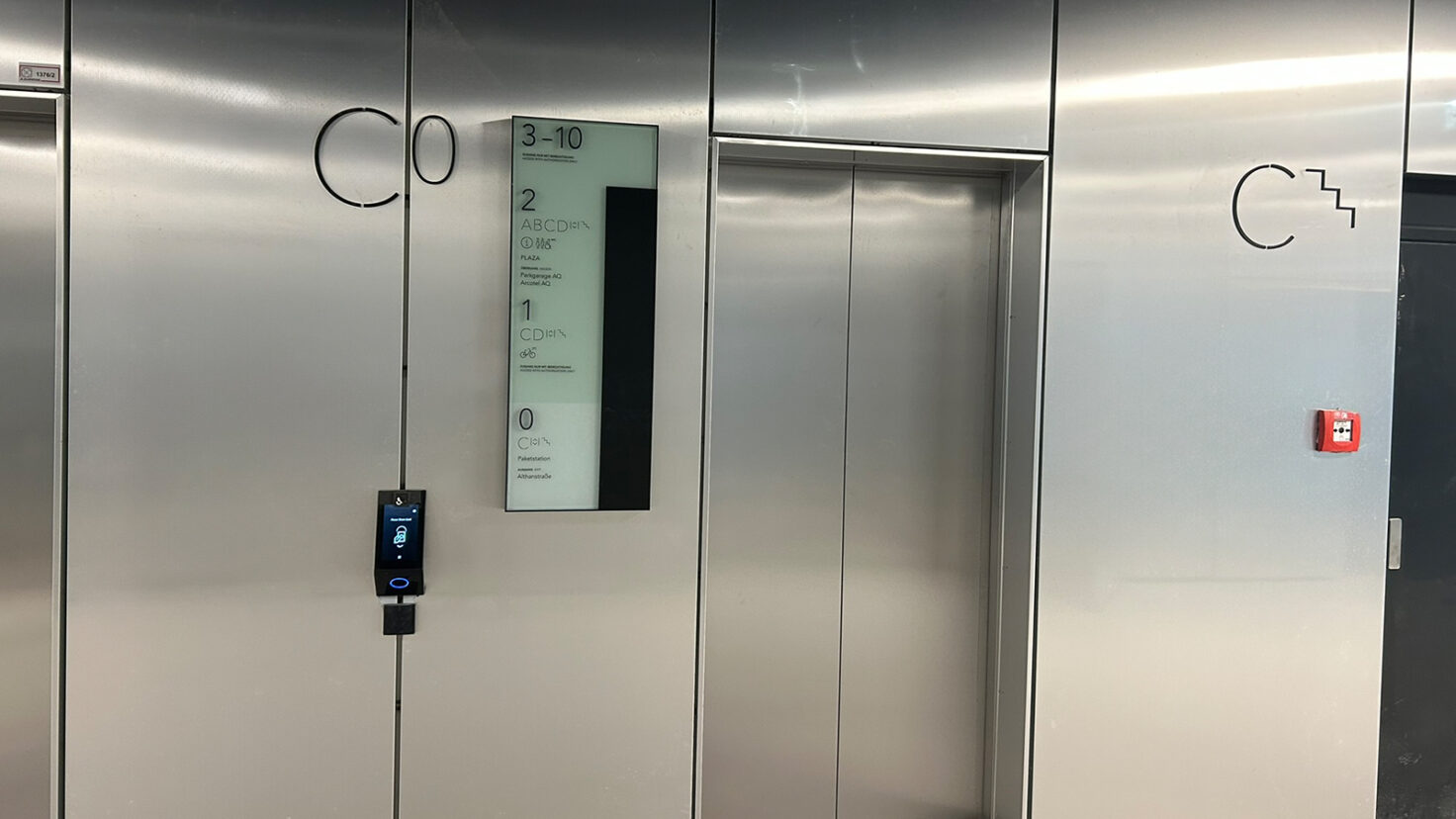 Althan Quartier Liftbeschilderung