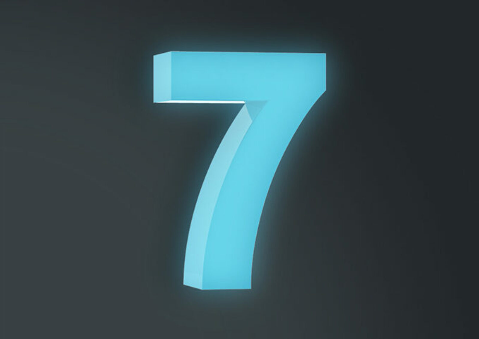 The Number 7 Red Plastic