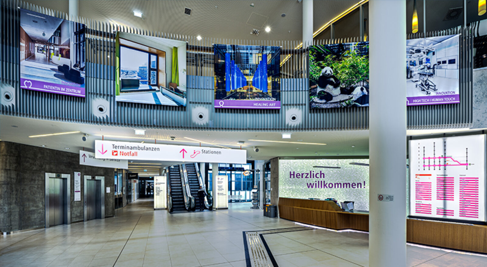 Leitsystem Orientierungssystem Klinik Floridsdorf