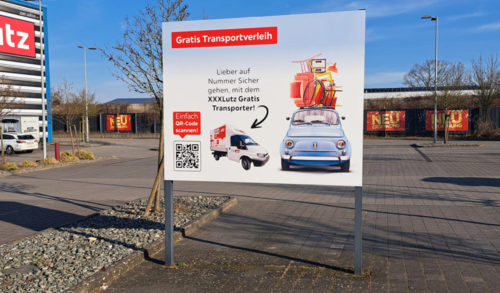 Werbeschild freistehend unbeleuchtet